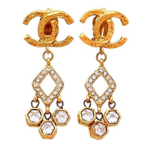 chanel vintage earrings On Sale 